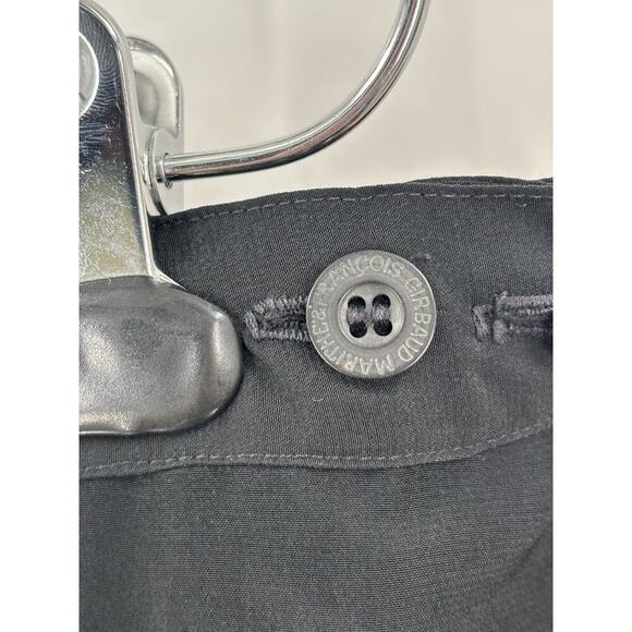 Marithe Francois Girbaud Pants Womens Large Black Silk Button Pockets Pleated - Picture 2 of 13